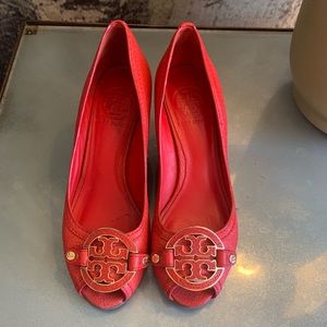 Tory Burch Peep Toe Wedge